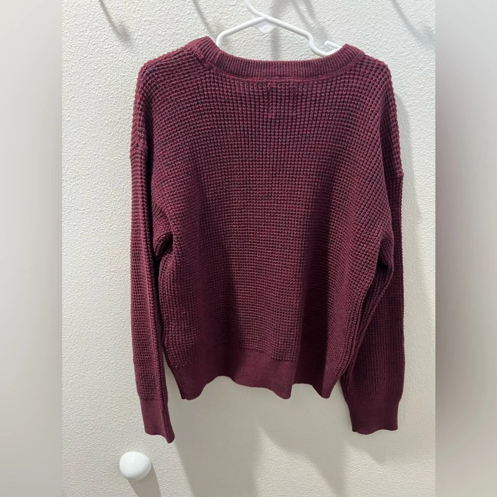 Gap Boys kids burgundy waffle knit sweater size‎ small 6/7